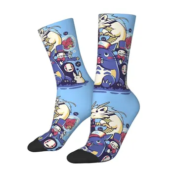 Happy Мъжки чорапи My Totoro Реколта Отнесени от духове Улични Ежедневни чорапи за екипажа с подарочным модел