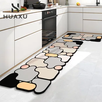 Кухненски маслостойкий и водопоглощающий мека подложка за пода домакински противоскользящий и водоустойчив мат, може да се пере