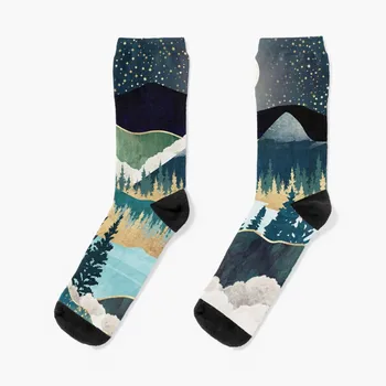 Чорапи Star Lake, смешни чорапи, мъжки подаръци за мъже, Смешни чорапи, мъжки чорапи за голф