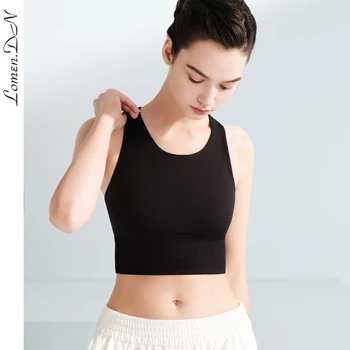 【LomenDN】 Лятна дишаща блуза, която се носи отвътре и отвън, без да стоманени пръстени, спортен сутиен, устойчив на удари, за фитнес, йога за красота на гърба