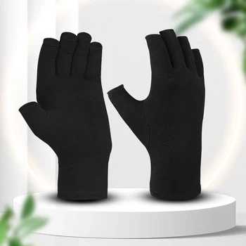 1 Чифт Ръкавици за ръце в ставите, облекчаване на Болката в ставите, Ръкавици за лечение на артрит на полпальца, Компресия Дишащи за мъже и жени