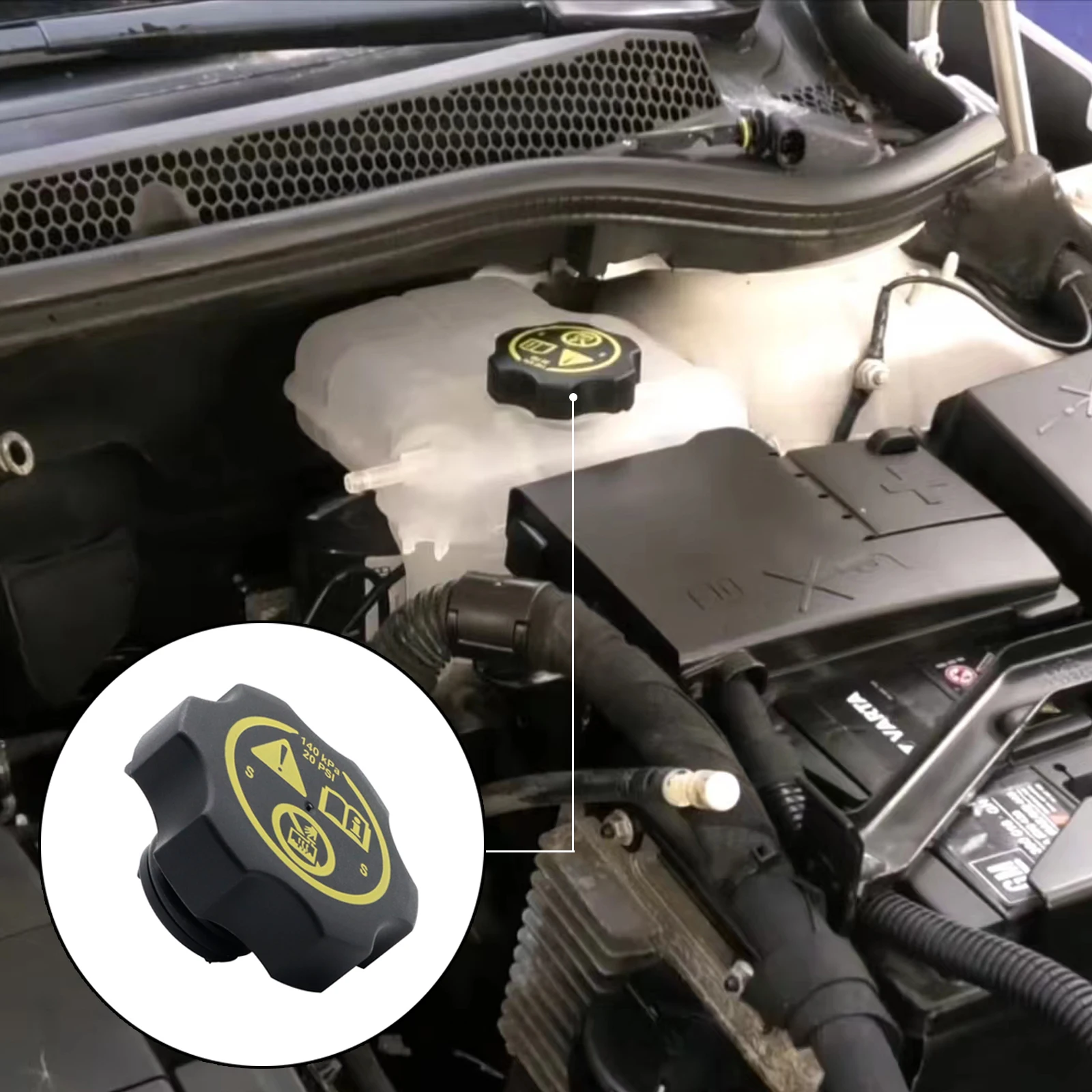 Обзавеждане За Запечатване на Колектора на Радиатора на охлаждащата течност на Автомобила на Buick Regal на Chevrolet Cruze Opel Vauxhall Възстановяване на Покрива Расширительного на резервоара за вода