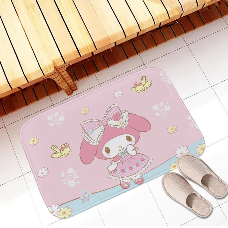 Sanrio Melody Kawii Cartoony Вълнен Килим с имитация на Килим, килимче за баня, нескользящий мат, Декорация на всекидневна, спалня