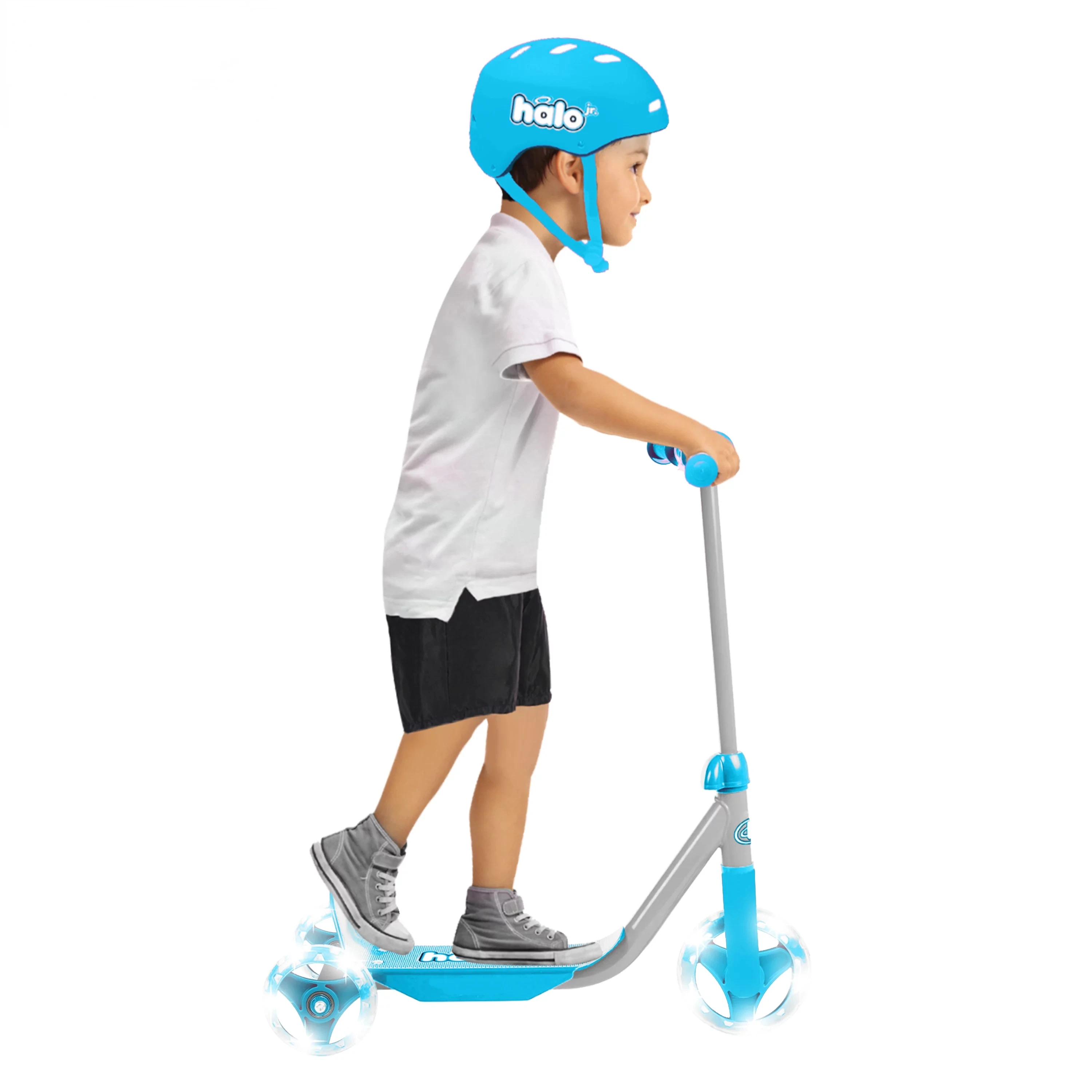 Скутер Above jr. 3 Wheel - синьо - Предназначени за всички потребители (унисекс) -Самобалансирующийся! Супер ярки светещи колела! Скутер за деца 