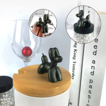 3D Форма от епоксидна смола за кучета с балон, Гипсова свещ, Декорация за ароматерапия, 3D триизмерна силиконова форма за кучета с балон