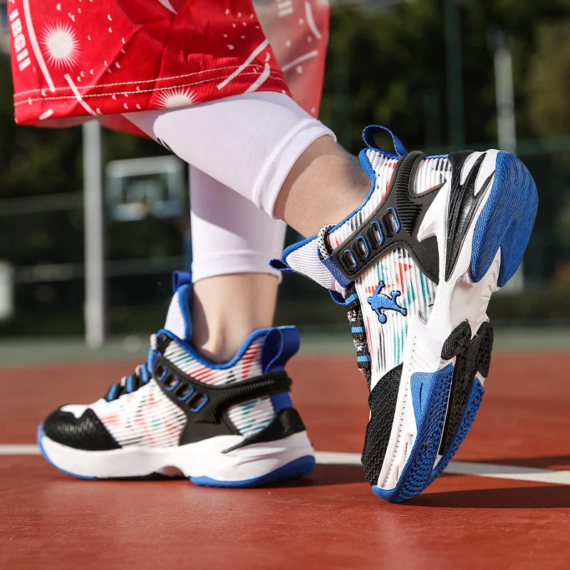 Маркови Модни Баскетболни Обувки, Детски Маратонки с дишаща мрежа, Маратонки за мъже, Спортни обувки за скокове, Тенис Infantil De Menina