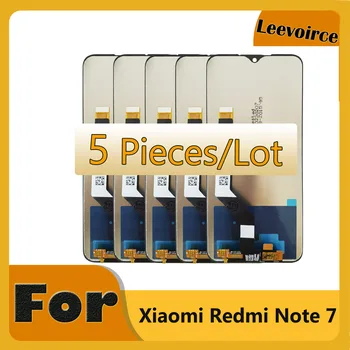 5 бр. Оригинални LCD дисплей за Xiaomi Redmi Note 7 LCD дисплей с сензорен екран и цифров преобразувател в събирането за Redmi Note 7 Pro Подмяна на LCD дисплея