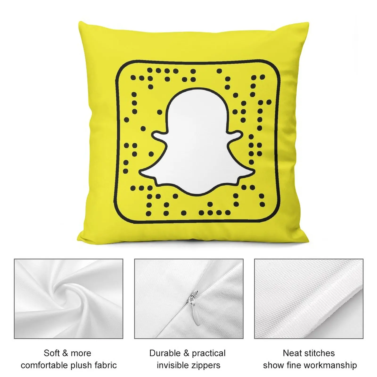 Възглавница с логото на Snapchat, Калъфки за Възглавници, Домашен декор
