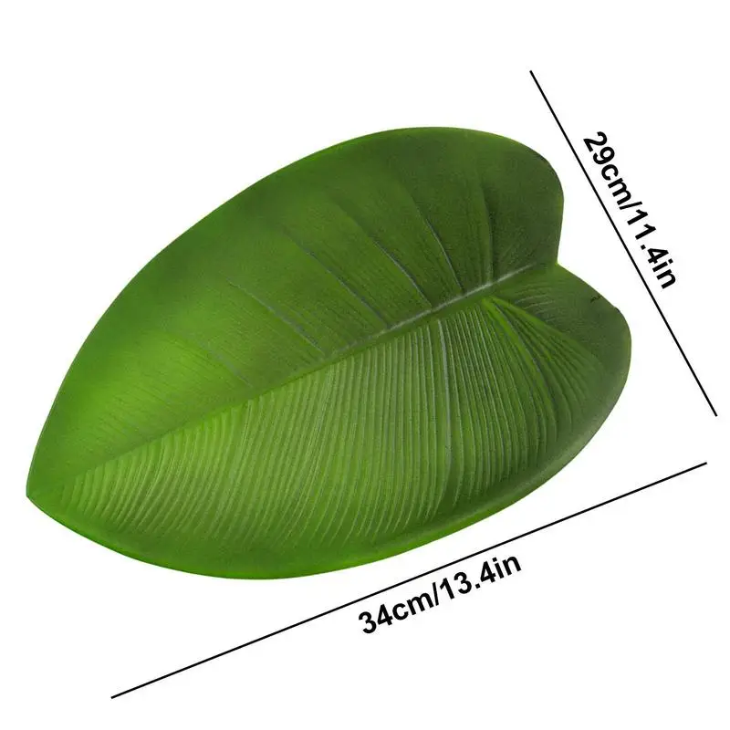 Тропически Кърпички От Изкуствени бананови листа, Подложки за кухненската маса, Големи Тропически Подложки за маса във формата На зелени листа
