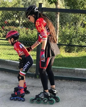 BONT Детски спортен костюм за каране на ролери skinsuit pro team fast skate триатлонная облекло Ropa ciclismo противоизносная