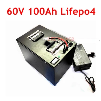 DKL 60V 100AH lifepo4 литиева батерия BMS батерия за скутер Инвертор EV велосипед триколка каравана EV + 10A зарядно устройство