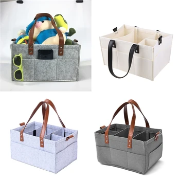 F62D Фетровая чанта за бебешко шише за количка, Мека Фетровая чанта-кофа, Обяд-бокс, чанта за повиване, вещи от Първа Необходимост за новородено, подаръци за бебе душ