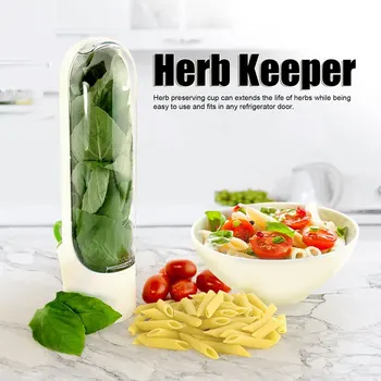 Herb Saver Бутилка за консервиране на Зеленчуци, Контейнер за съхранение на билки, Пазител на пресни Билки, Кухненски Приспособления