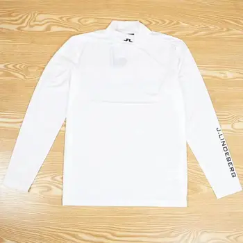 JL GOLF Clothing Мъжка Тениска с дълъг ръкав, Новост 2023 Кръгъл отвор, Проста/Универсална бързосъхнеща Долна Риза, Спортен Трикотаж за голф