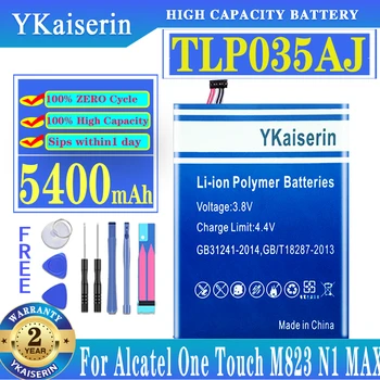 YKaiserin TLP035AJ 5400 mah Взаимозаменяеми Батерия за Alcatel One Touch M823 N1 MAX N1MAX Нова Батерия + Номер на песен
