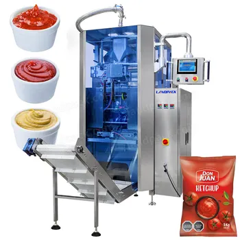 Автоматична машина за пълнене на кетчуп в пакети и Високоскоростна машина за пакетиране на мед в пакети със соев сос