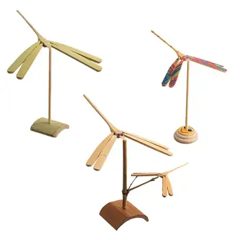 Бамбук перка със стабилна база, забавни декорации, летящ хеликоптер ръчно изработени играчки за спалня, маса, Празници, рождени Дни