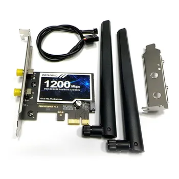 Безжична мрежова карта PCIE WiFi 6 поколение на 1800M Тенис на двухчастотный gigabit ethernet спецификацията Bluetooth 5,0 Стабилен AX210