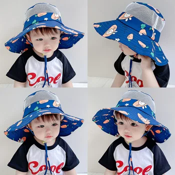 детска шапка с чадър, летни слънчеви шапки, детска шапка с козирка, детска окото дишаща шапка рибар за деца