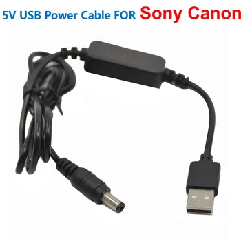 Зарядно устройство 5V Power Bank USB Кабел-Адаптер За Sony NP-FZ100 NP-FW50 Canon LP-E6 DR-E6 LP-E17 DR-E18 BP-511 DR-400 Фалшиви Батерия