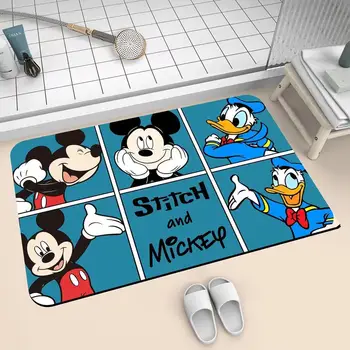 Кал мат Disney с Мики Диатомовым водорослем, Влезте в кухнята, банята, Нескользящий быстросохнущий подложка за подови настилки, Декорация на всекидневна, Спалня, килими