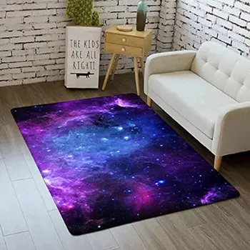 Космически килим Galaxy за всекидневната, домашен интериор, постелки за спални, постелки за момчета, постелки за проследяването стъпки пълзи, постелки за игри стая
