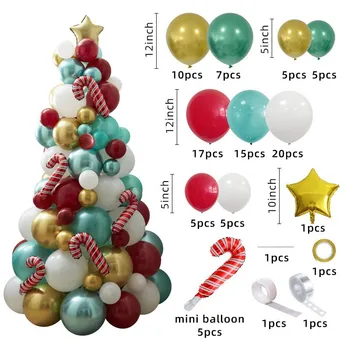 Латексный балон, Топла разпродажба, Набор от въздушни топки за Коледната елха, Луксозни коледни украси, аксесоари за парти