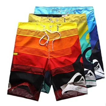 Летни мъжки къси панталони с модерен принтом, шорти за плуване, сърф, плажни шорти, Свободни дишащи бързо съхнещи водни спортове
