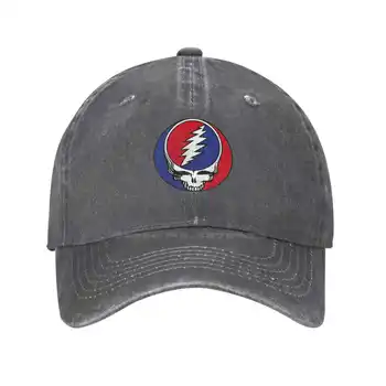 Логото на Grateful Dead С графичен лого на марката, висококачествен деним, шапка, вязаная капачка, бейзболна шапка