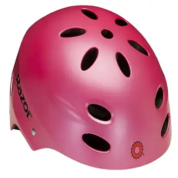 Младежки велосипеден шлем, сатен, розов