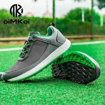 Мъжки обувки за голф OIMKOI, водоустойчив нескользящая спортни обувки за дейности на открито, висококачествени обувки за тренировки на закрито игрище