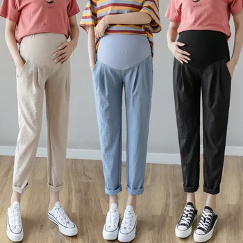Нови панталони за бременни Жени, Тънки Свободни модни ежедневни панталони през пролетта и есента, специално за бременни жени