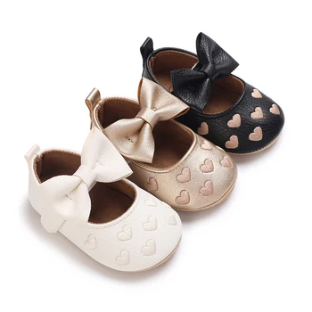 Обувки на Принцесата за новородени момичета, Мокасини, Обувки Moccs, нескользящая обувки с лък и ресни, мека подметка обувки за яслите, обувки за деца