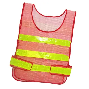 Отразяваща пътен жилетка с висока видимост, защитно яке, спортни дрехи на открито-червен
