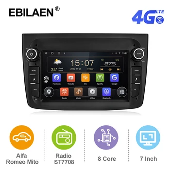 Радиото в автомобила EBILAEN, мултимедиен плеър за Alfa Romeo Mito 2008 - Android 10.0 GPS навигация с wi-fi Carplay
