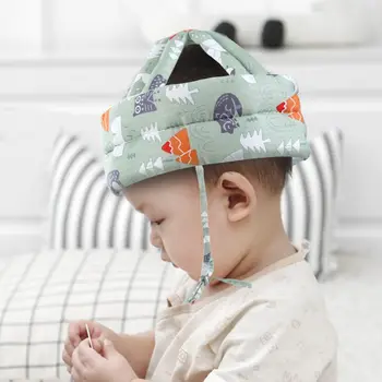 Регулируеми Детски предпазна каска, капачка за защита на детето, Удобна мека Мультяшная шапчица за защита на главата от сблъсъци, шапки за бебета
