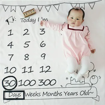 Реквизит за снимки на бебето Творческа одеяло За Цял месец Сувенири за новородени Обект от 100 Дни на Фона на плат