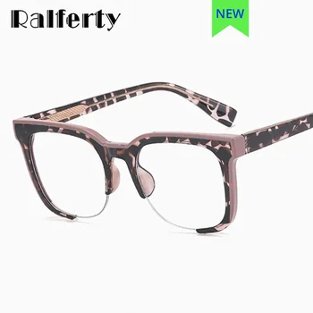 Реколта дамски рамки за очила Ralferty, Антисиниевые очила, Рамки за очила с 0 диоптриями, Леопардовые точки от обикновено стъкло