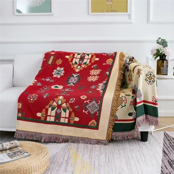 Скандинавски Богемное завесата в етнически геометричния стил с настаняване в семейство, Декорация на дома, в хотела, покривка за дивана, покривки за всекидневната, подложка за пикник