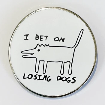 Сложих поредни загуби кучета, Эмалевая на genka в стил Митски, Музикални Метални Брошки, икона