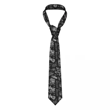 Тъмните Езически Вещици, Готически Вратовръзки Унисекс в готически стил, Обтягивающий вратовръзка от полиестер 8 см, с тесните деколтета за Мъжки Костюми, Аксесоари за партита Gravatas