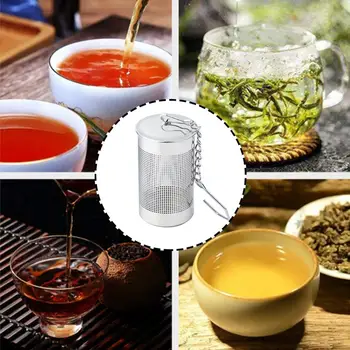 Устройство за заваряване на чай с цип на капака на Трайно устройство за заваряване на чай с дълъг срок на служба за хлабав ламарина, чай С надеждна капак Цедка за чай от неръждаема стомана