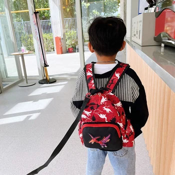 Училищни чанти за детска градина, Детска раница с изображение на динозавър за малки момичета и момчета, Детски найлонов училище раница с цип с хубав принтом