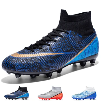 Футболни обувки Мъжки, Детски футболни обувки С висок берцем Футболни обувки Society Turf Футболни обувки 2023 Нова Безплатна доставка