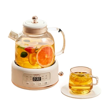 Цельностеклянный Многофункционален домакински уреди за приготвяне на чай, Автоматична Изолация на Чайника за офис, ароматен чай